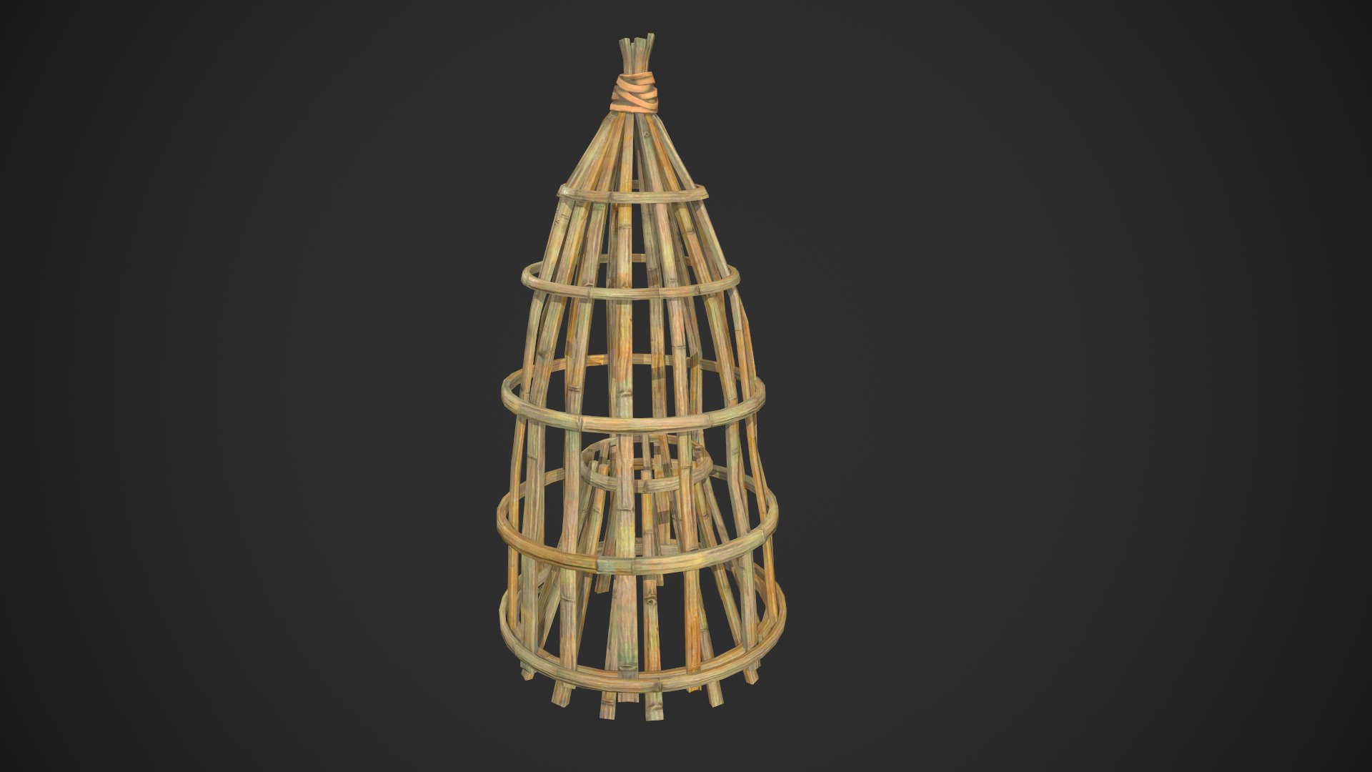 Bamboo Fish Trap Model - TurboSquid 1745990