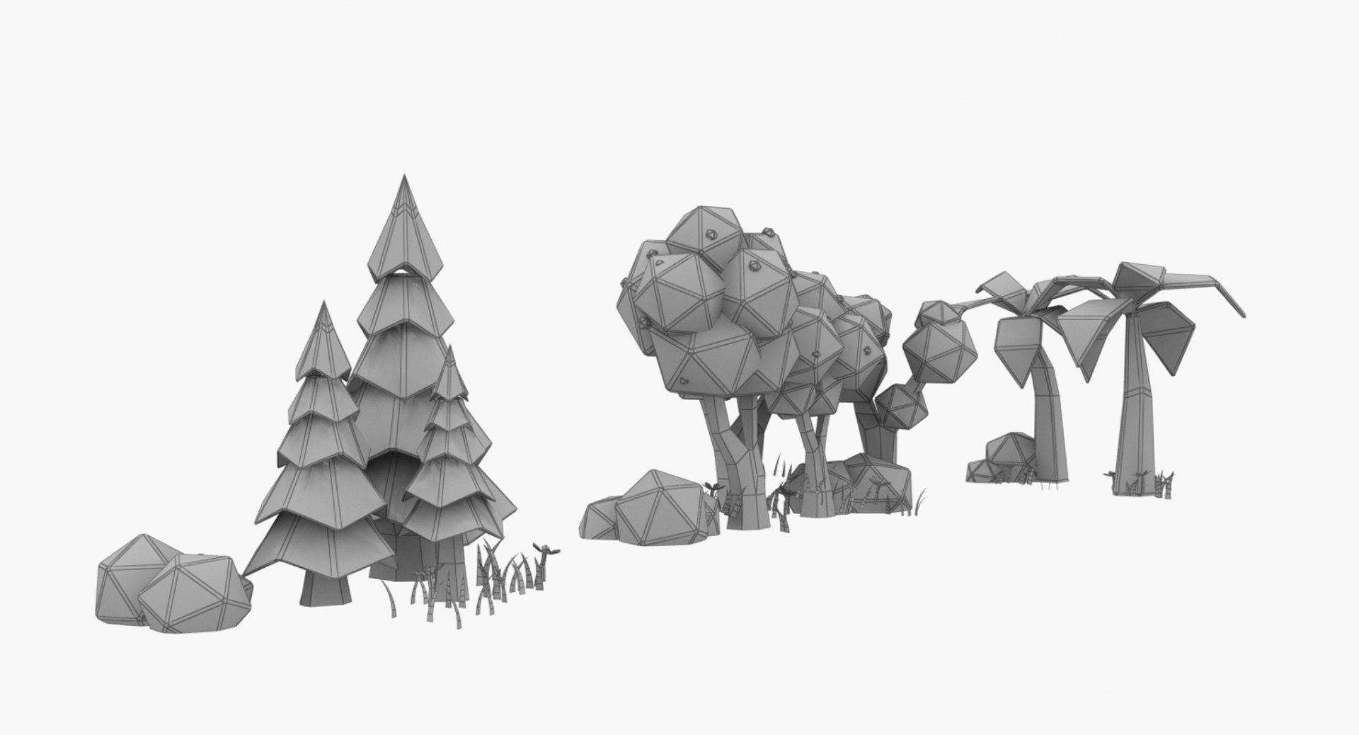 Cartoon Trees 3D Model - TurboSquid 1340012