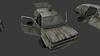 a broken car Post Apocalyptic Car