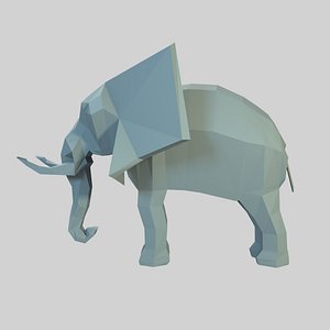 Elephant low poly
