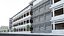 Multi-Storey Car Parking Building VR - AR - low-poly