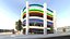 Multi-Storey Car Parking Building VR - AR - low-poly