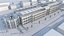Multi-Storey Car Parking Building VR - AR - low-poly