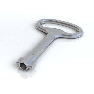 modeled electrical cabinet key 3D model