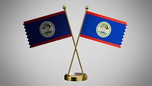 Table Flag of Belize