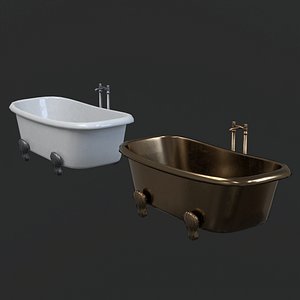 Low Poly Bath Tub model