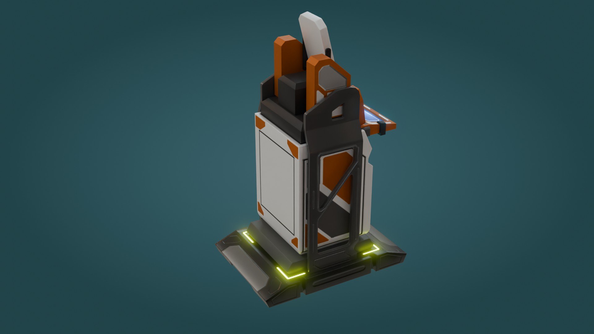 3D model Sci-Fi Computer - Low Poly - Game Ready - PBR - TurboSquid 2182593