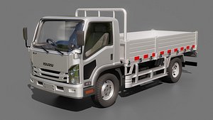 3D Isuzu Elf Flatbed Truck