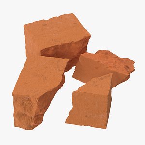 bricks broken 02 3d model