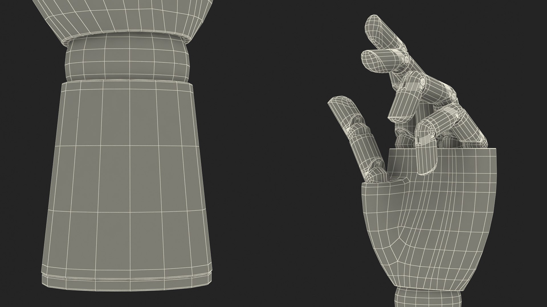 3D Model Drawing Hand Model Dark Wood Relaxed Pose - TurboSquid 1991651