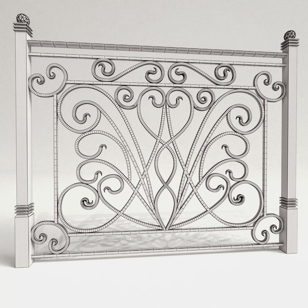3D railing forged - TurboSquid 1156921