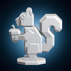 Isometric Squirrel 3d C960b 3D Print Model 3D