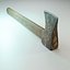 Old rusty ax household tool