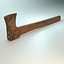 Old rusty ax household tool
