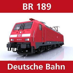br 189 engine cargo trains 3d c4d