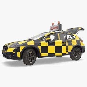Subaru XV Airport Follow Me Vehicle Rigged for Maya 3D model