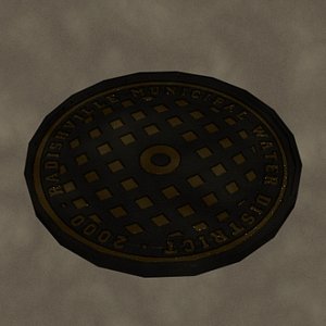 3ds max manhole cover zipped