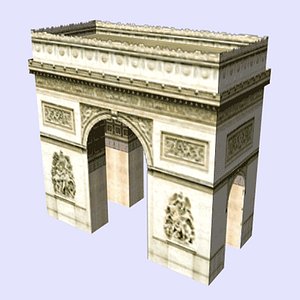 paris pack buildings arc 3d model