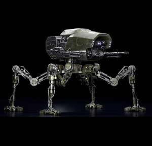 Robot Spider Tank Rigged