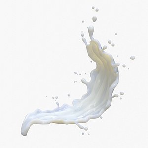 3D milk splash curve