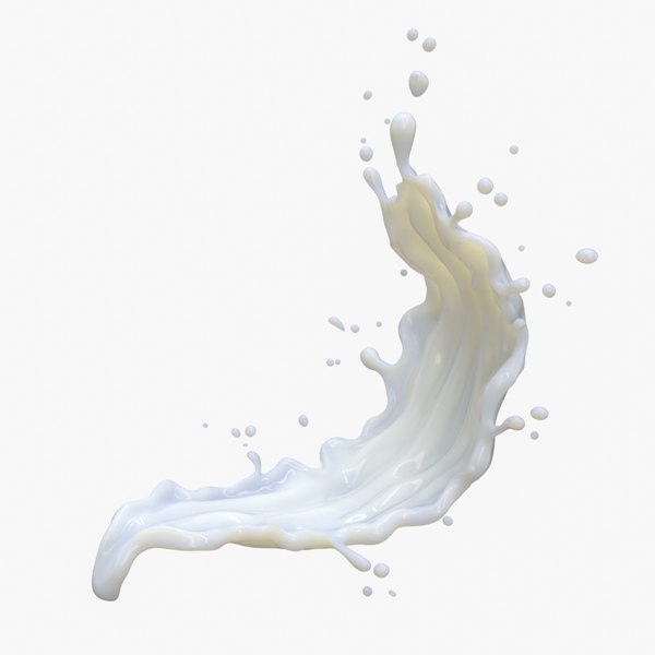 3D milk splash curve