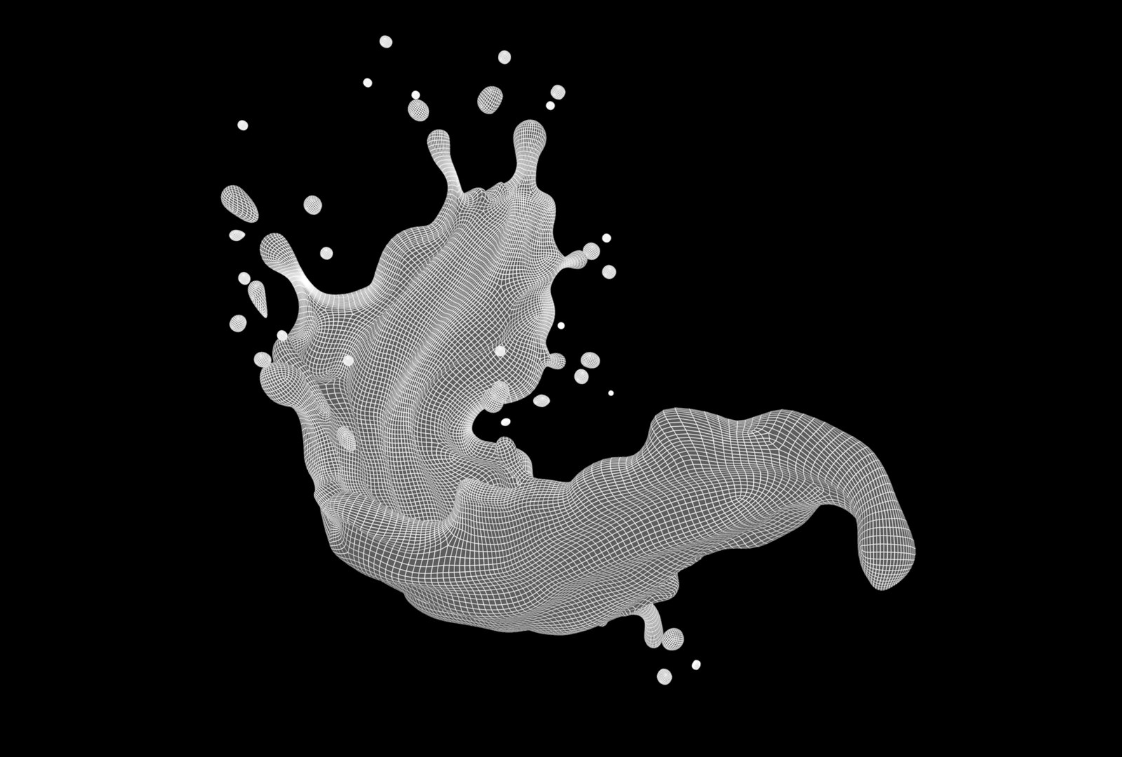 3D Milk Splash Curve - TurboSquid 1690457
