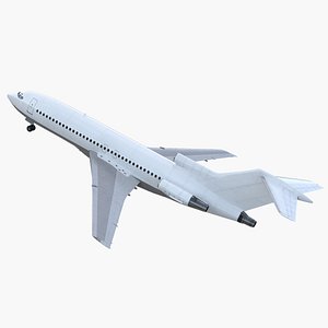 boeing 727-100 generic rigged 3D