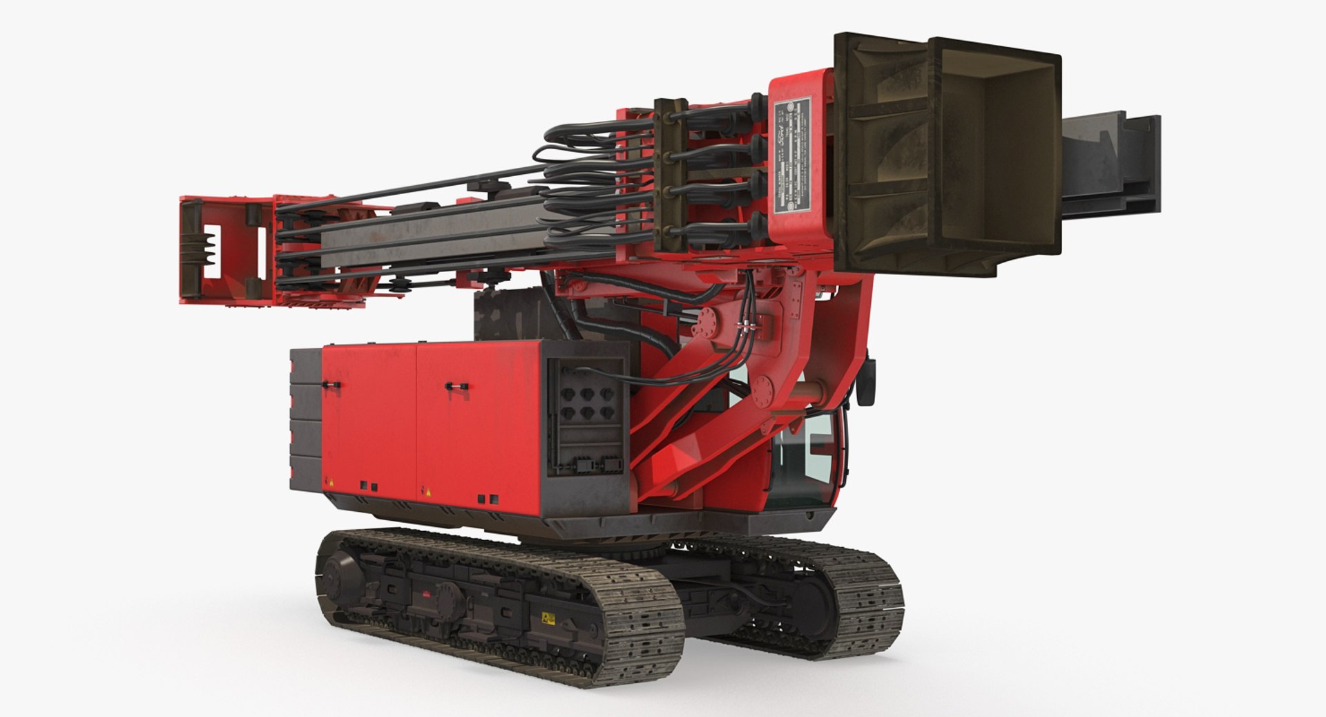 Hydraulics Pile Driver Generic Folded 3D model preview