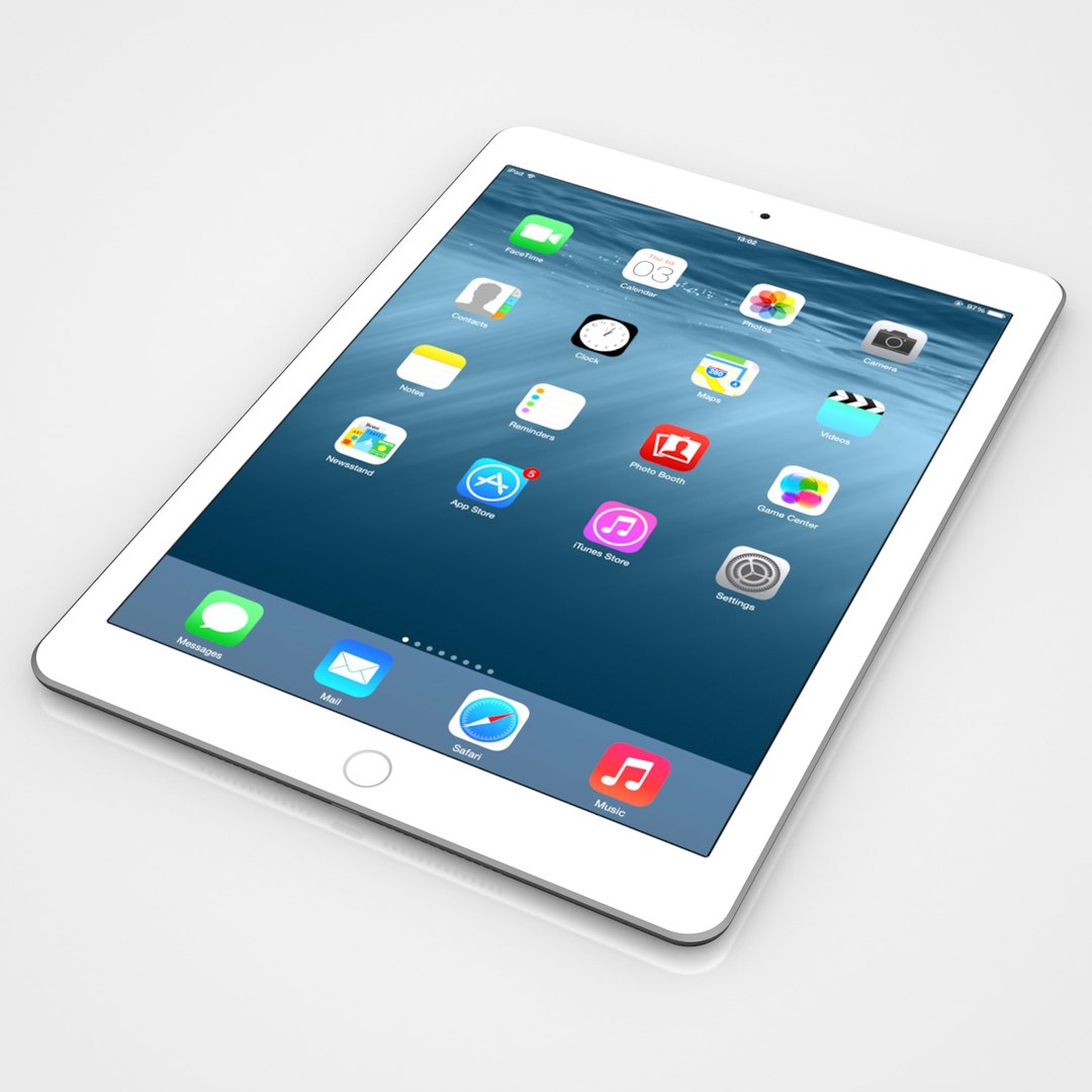 ipad air 2 white 3d 3ds