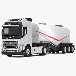 Volvo FH16 2021 With Cement Trailer 3D model