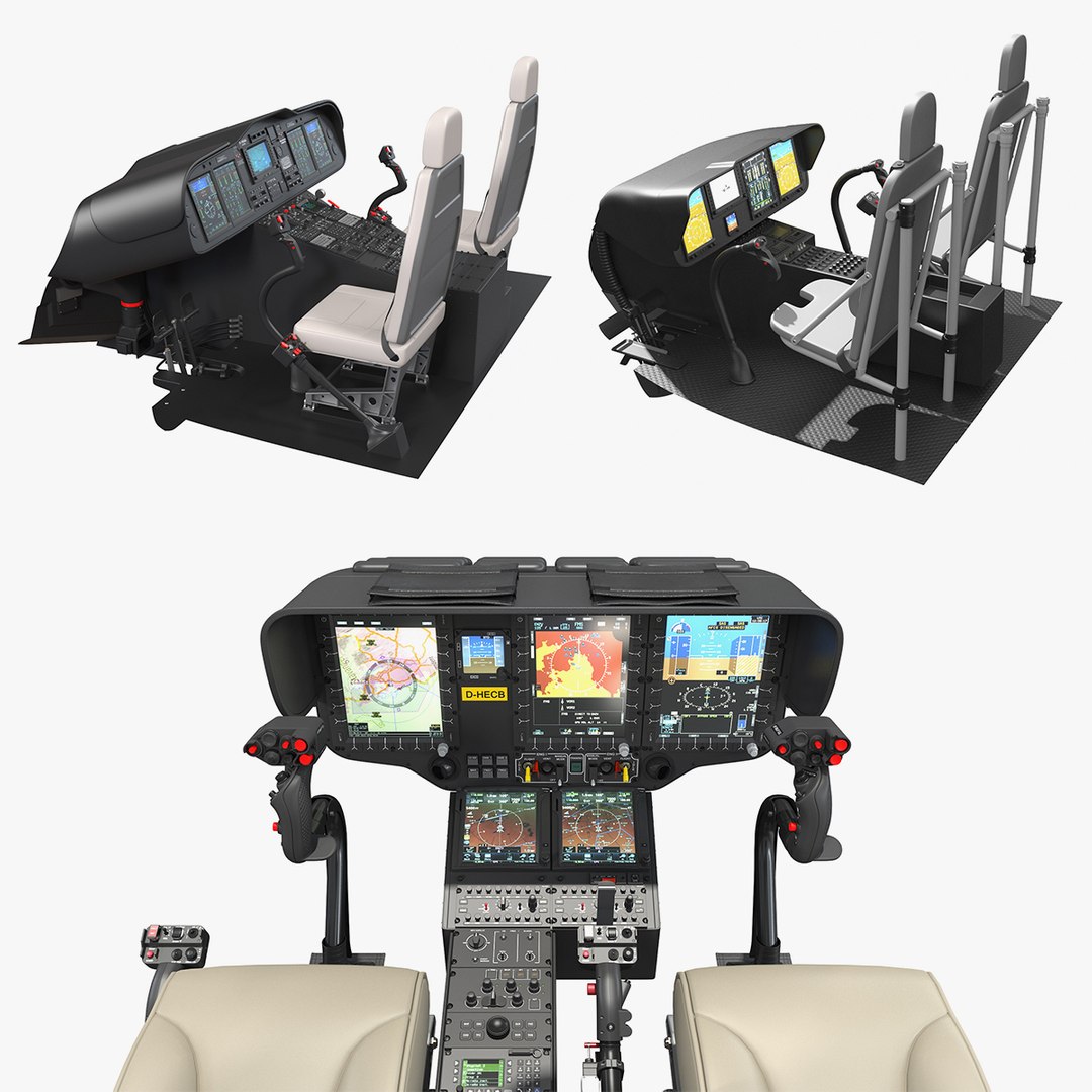 Cockpits Controls Collection 3D model preview