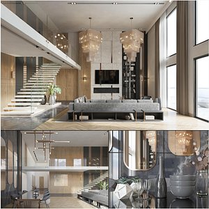 3D model Luxury Villa Interior
