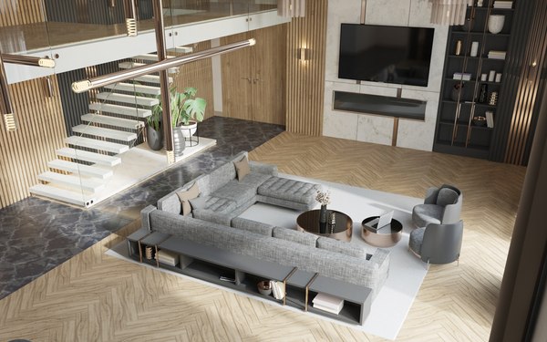modelo 3d Interior de villa de lujo - TurboSquid 1965026