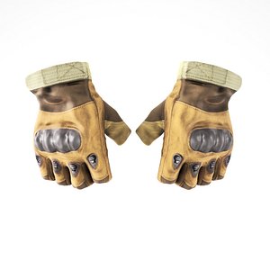 Half finger military leather gloves 07