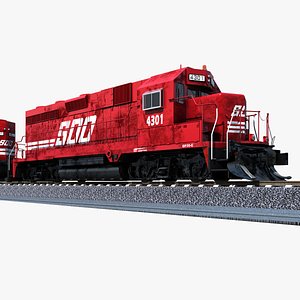 soo 4301 locomotive gp30c 3d model