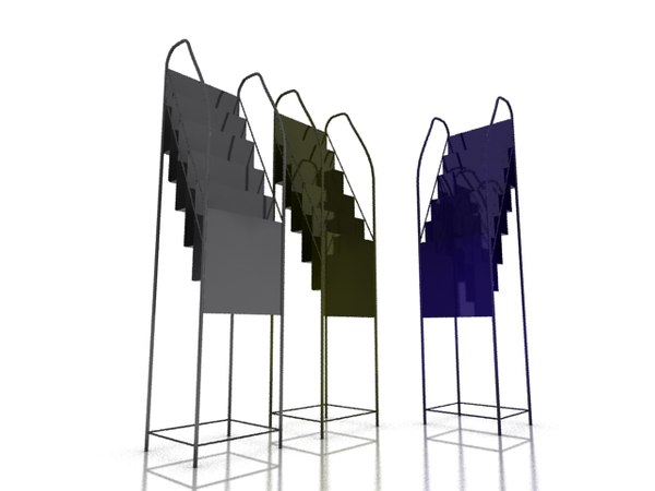 3d model magazine rack flyer