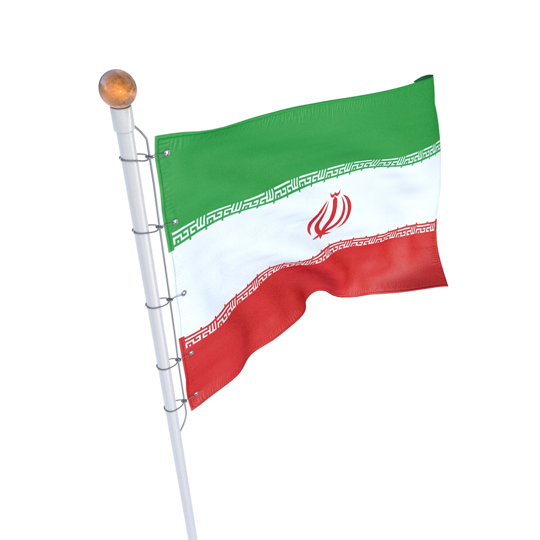 Iran flag 3D - TurboSquid 1290885