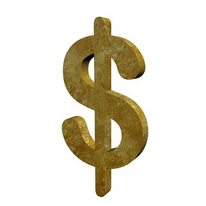 3D model dollar sign