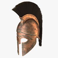 Ancient Greek Corinthian Helmet with Crest