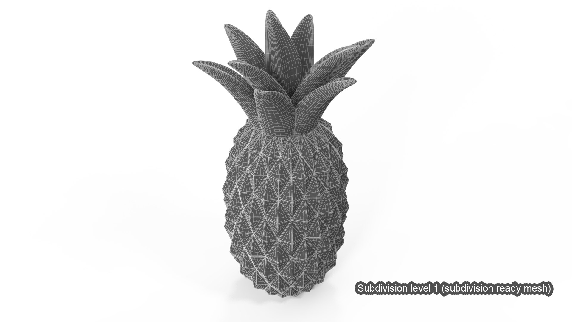 Pineapple 3D model https://p.turbosquid.com/ts-thumb/Gy/ftTjVE/Jp/pineapple_wireframe_1/png/1758842813/1920x1080/fit_q87/ff8554e03b4c5d52deda4e79e88b4e538e43194a/pineapple_wireframe_1.jpg