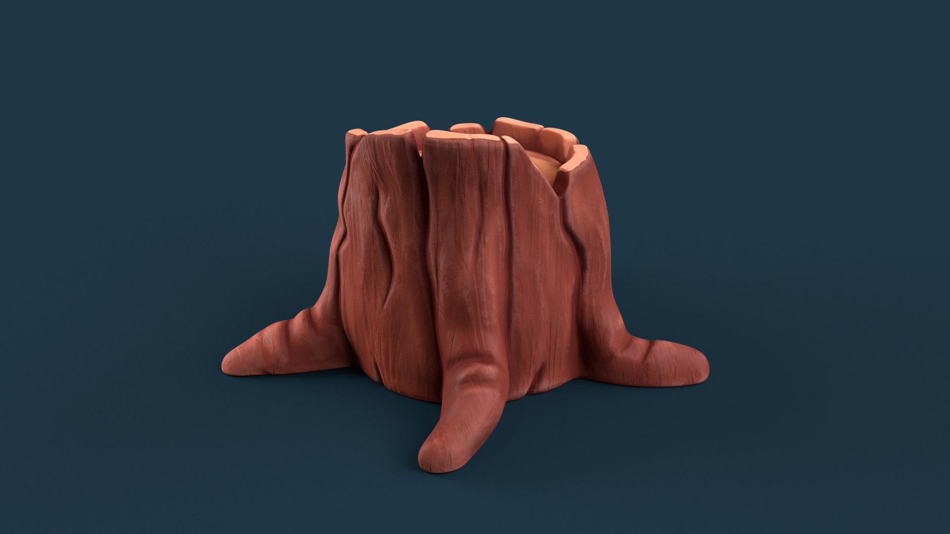 Stylized Cartoon Tree Stump 3d Model Turbosquid 1579903 3845