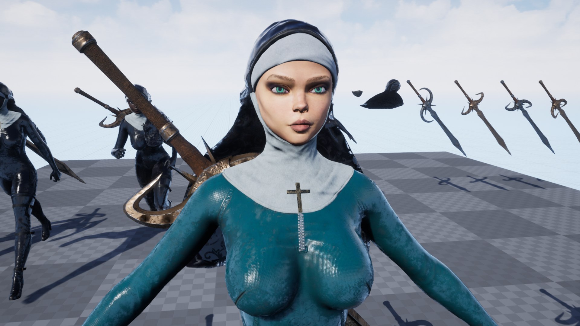 Latex Nun 3D https...