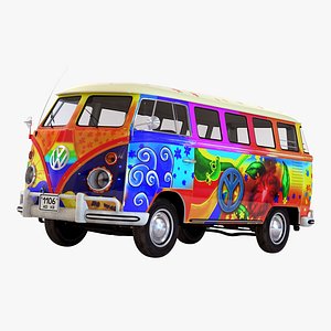 3ds volkswagen type 2 hippie
