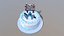 Bolo de esqui na neve