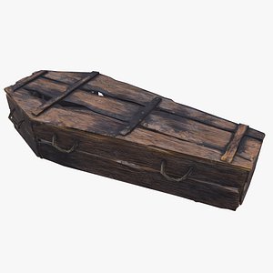 Burnt Coffin Low-poly PBR