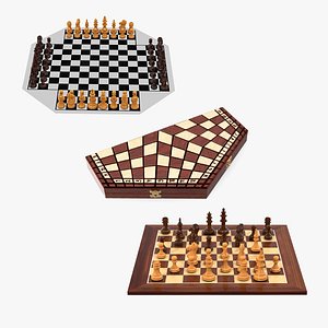 Chess Pieces Board Open Ready To Play 3D Model in Board Games 3DExport