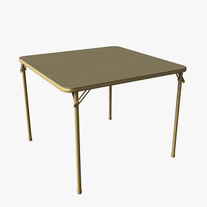 folding card table 3d obj