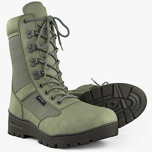 Green Army Boots 8K PBR Textures
