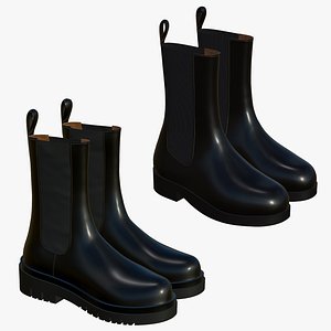 Realistic Leather Boots V56 3D