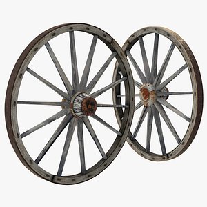 Old Wooden Wagon Wheel
